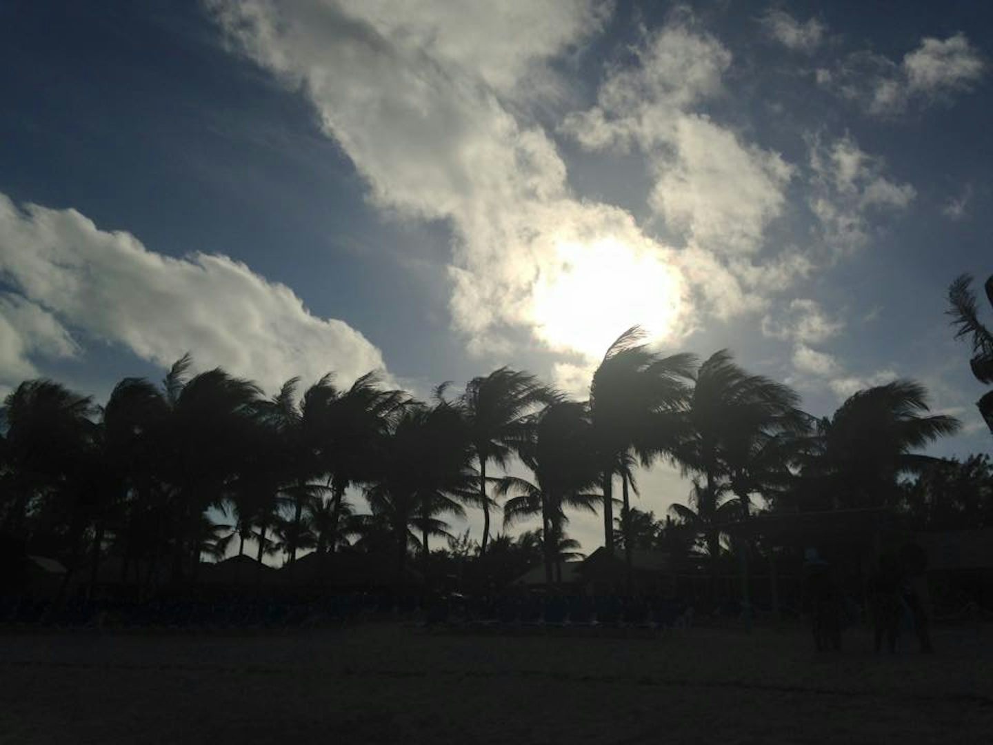 Sun starting to set at Coco Cay