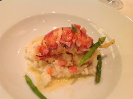 Lobster main course in dining room