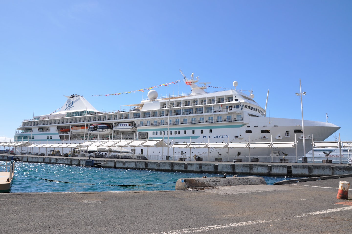 M/S Paul Gaugin docked at Papeete