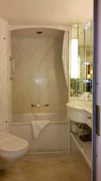 Our large bathroom with tub and shower