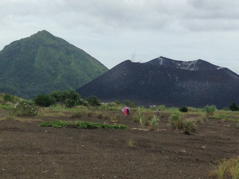 View of Rabaul volcano