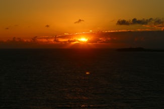 Sunrise arrival in St. Thomas