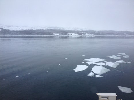 Ice flows as we approach Kirkenes
