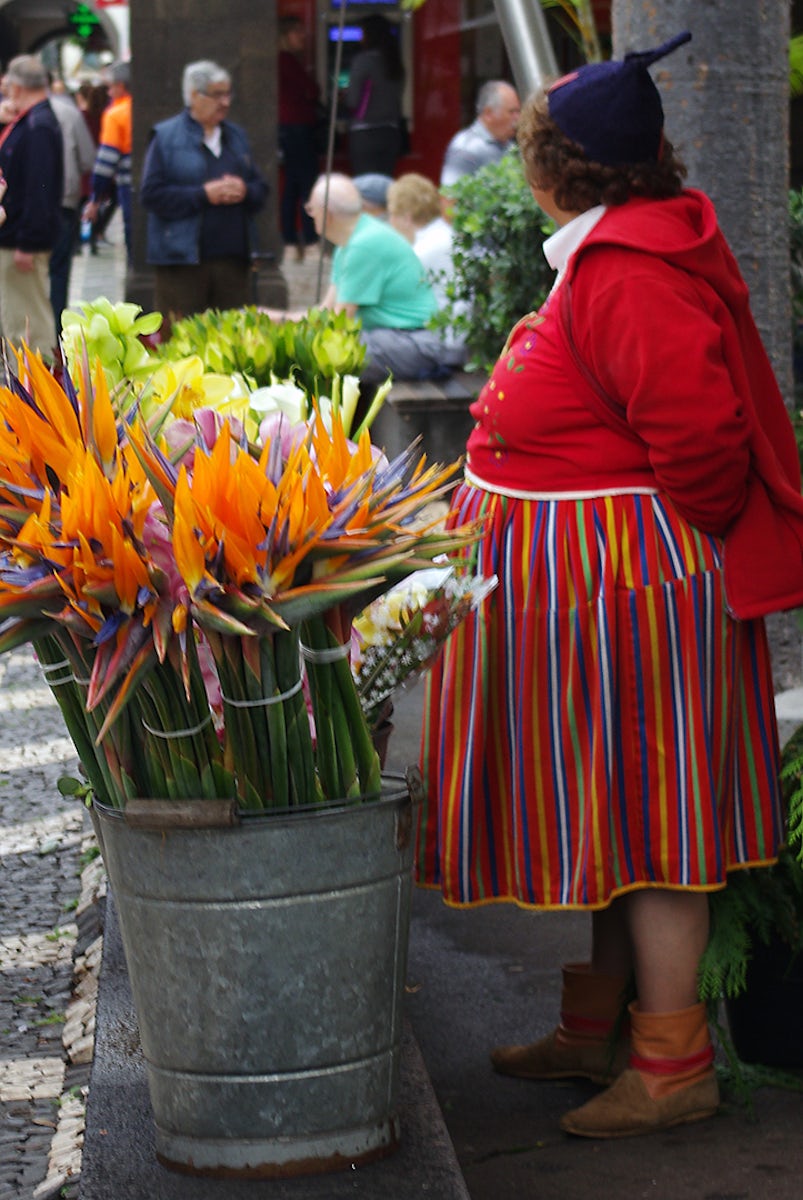 flower seller in Funchal, Madeira