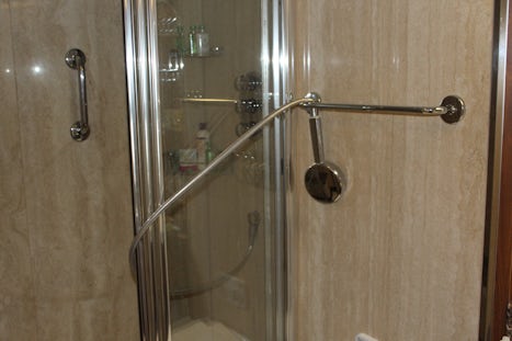 Temporary lash-up of crashing shower doors