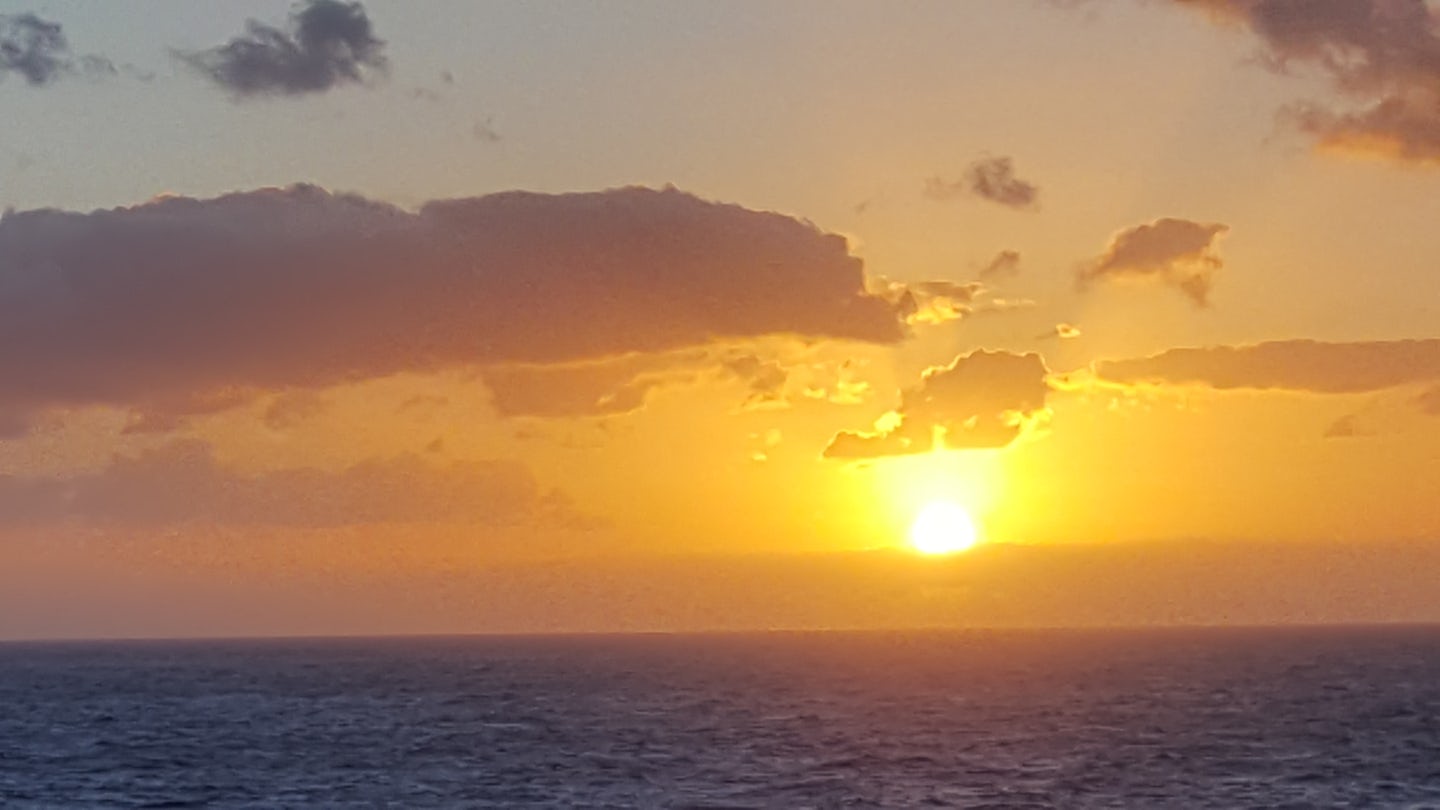 No cruise is complete without catching a sunrise or sunset.