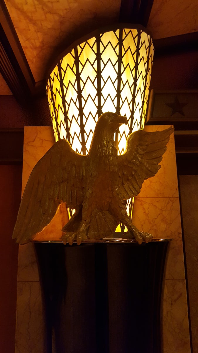 One of the many eagles that adorns the ship.