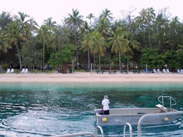 View from the Fiji Princess of Blue Lagoon on Nanuya Lailai Island
