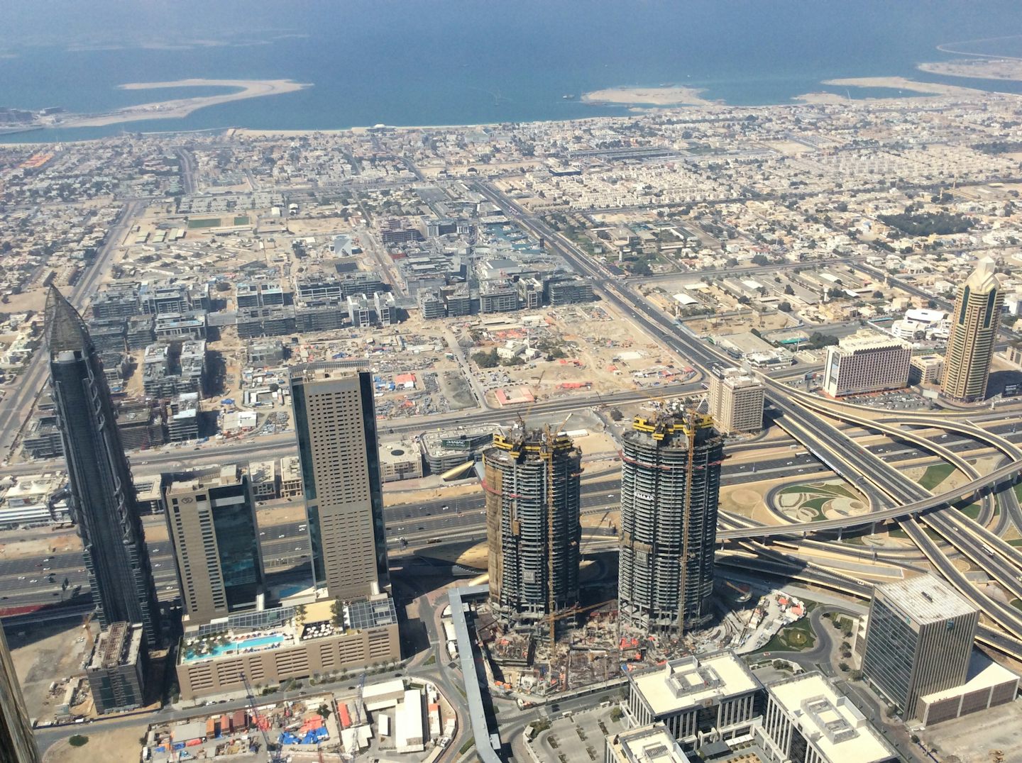 From the top of the Burj Kalifa in Dubai.