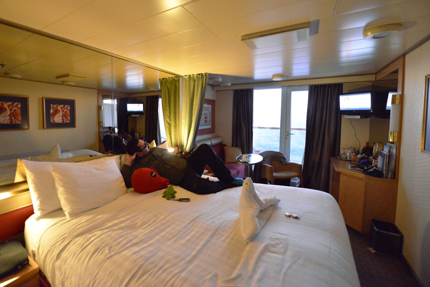 Verandah Cabin on Deck 7. We found it spacious and the balcony was great