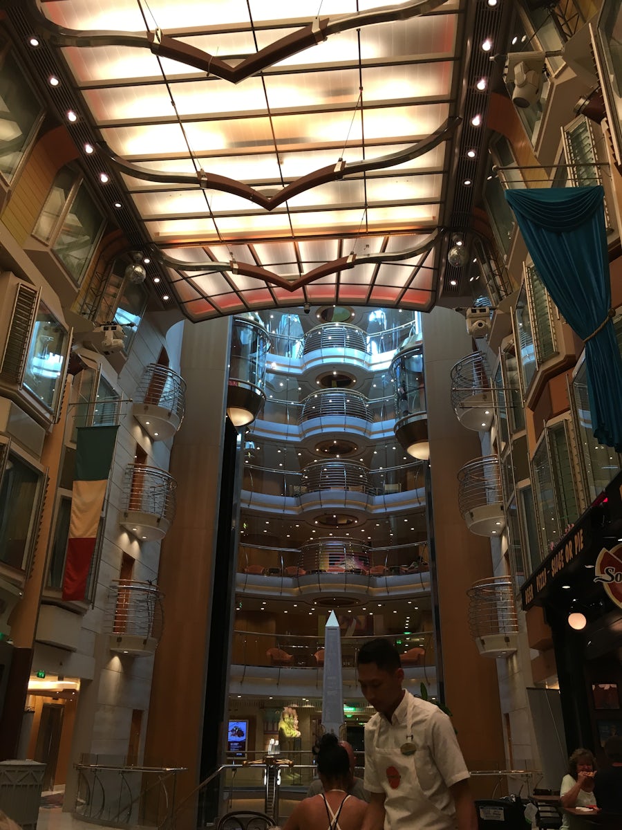 View from the inside of the ship where the shops are
