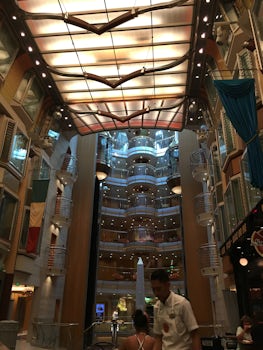 View from the inside of the ship where the shops are