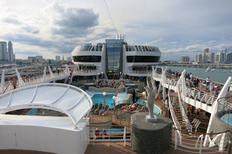View of main pool deck 14 and Miami skyline