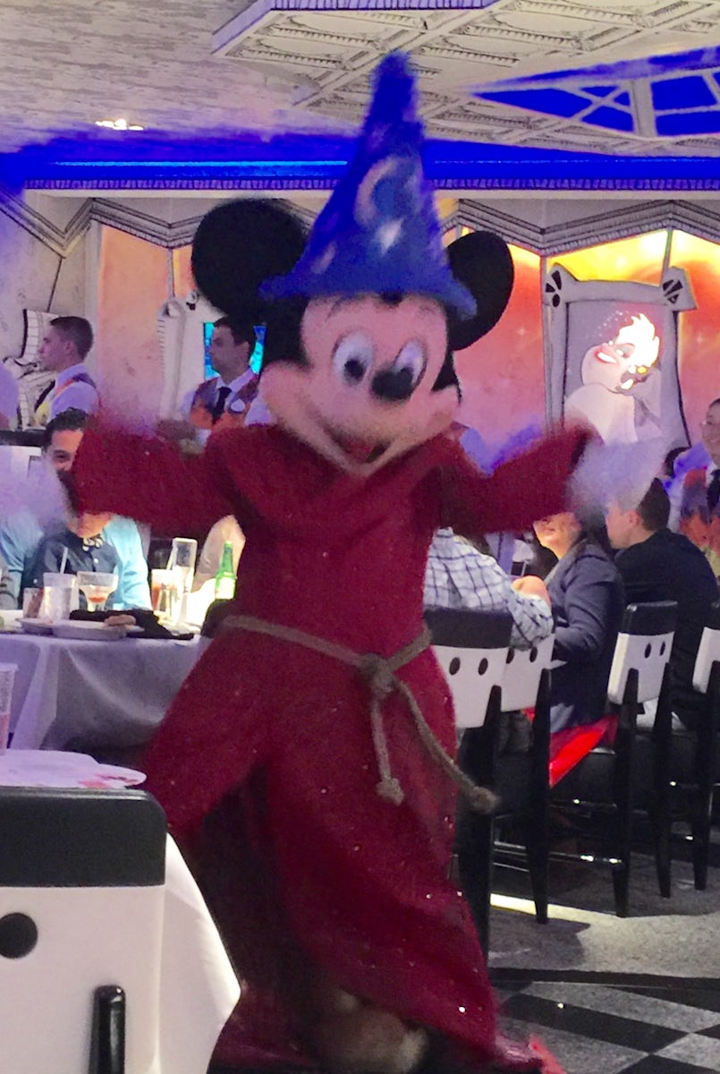 Mickey aka the Sorcerer's Apprentice, made an appearance our first night in the Animator's Palette Restaurant