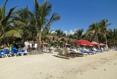 The beach in Mahahual, QRoo, Mexico