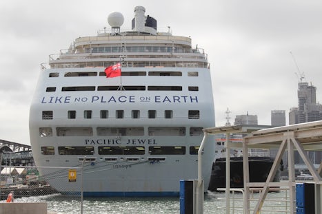 Stern view of Pacific Jewel at White Bay Terminal ,Sydney.