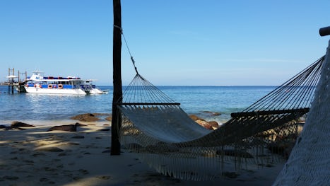 Enjoying the shades hammock area at Las Caletas (Puerto Vallarta)
