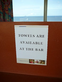 Noro virus outbreak, had to get pool towels at the bar