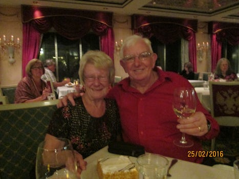 My wife and myself enjoying our 54 th wedding anniversary in the Panama canal