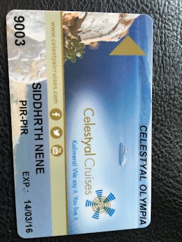 Our cruise card