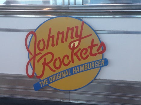 One of the many places you can eat. Johnny rockets is a hamburger place.