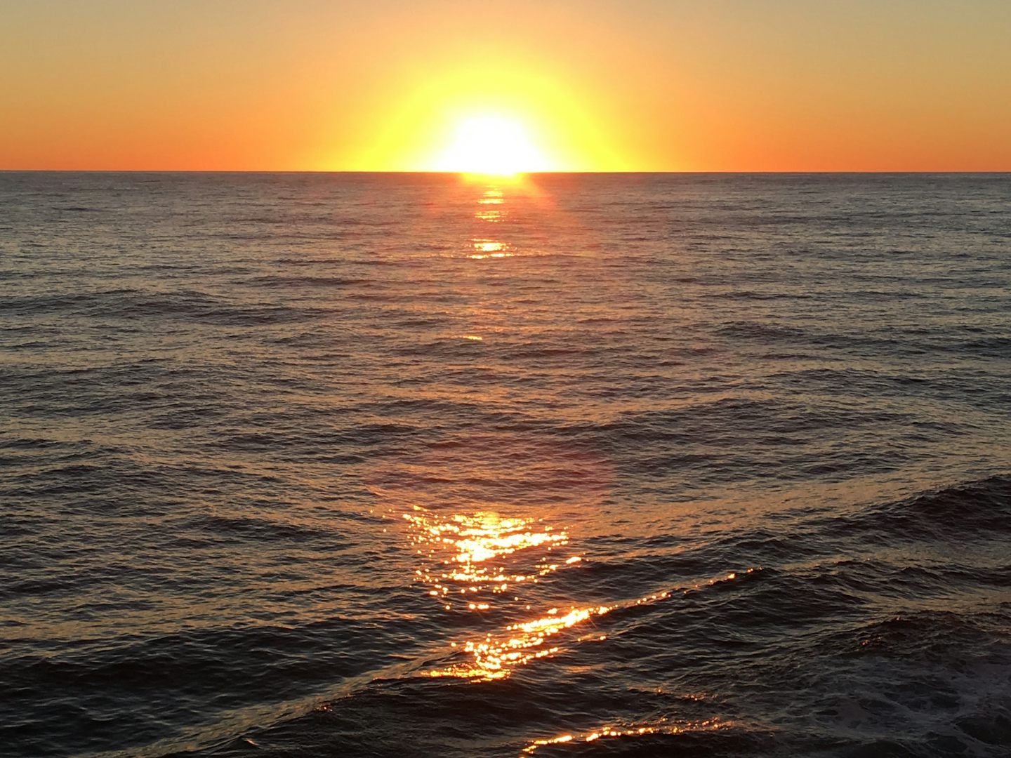 Sunrise in the Pacific Ocean
