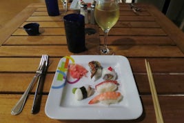 Fresh made sushi in Oceanview cafe