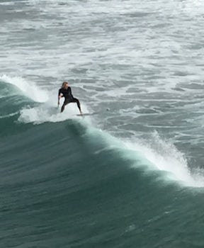 Surfer at Manhattan Beach California