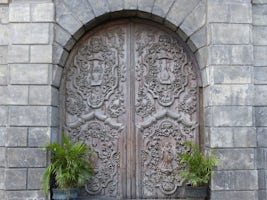 A side door of the UNESCO protected San Augustin Church in Manila.