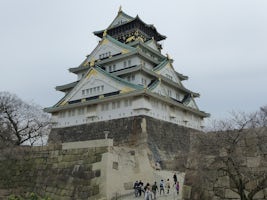 A closer view of Osaka Castle.
As I am unable to add to the text of my review, I will add here, my "shore excursions" were either alone or in small groups, although we met many fellow cruisers who were on ship arranged tours at the same venues.