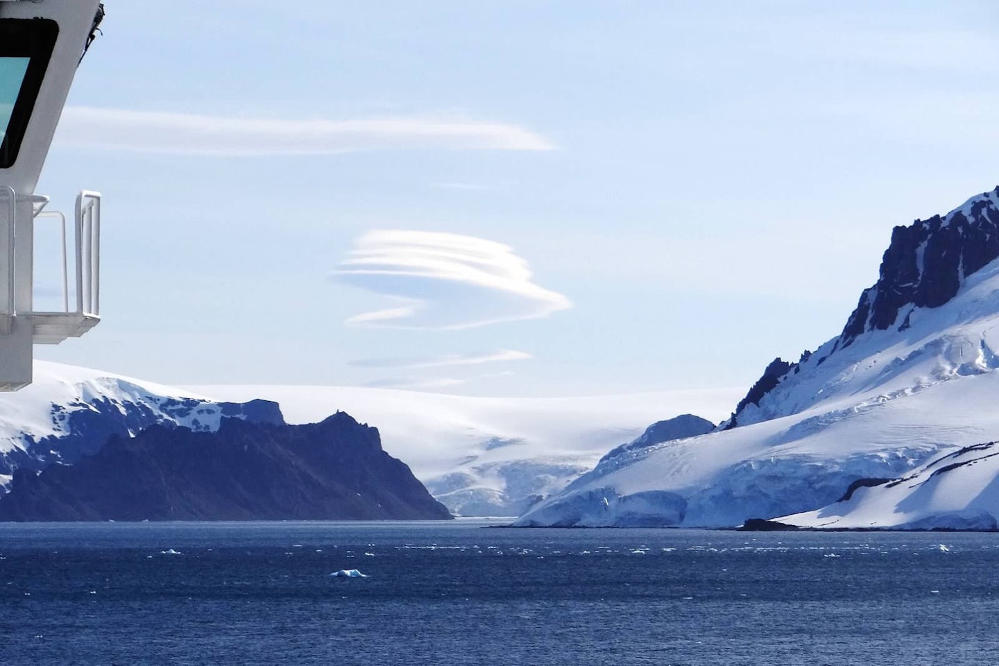 Lenticular clouds in Antarctica - view from our verandah
