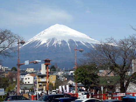 Mt, Fuji on a beautiful early spring day