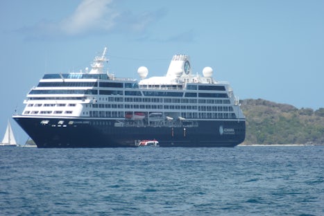Azamara Journey anchored in front of St. John
