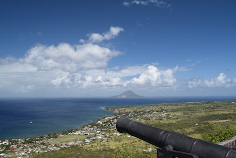 View of Nevis from Brimstone Hill, St Kitts
