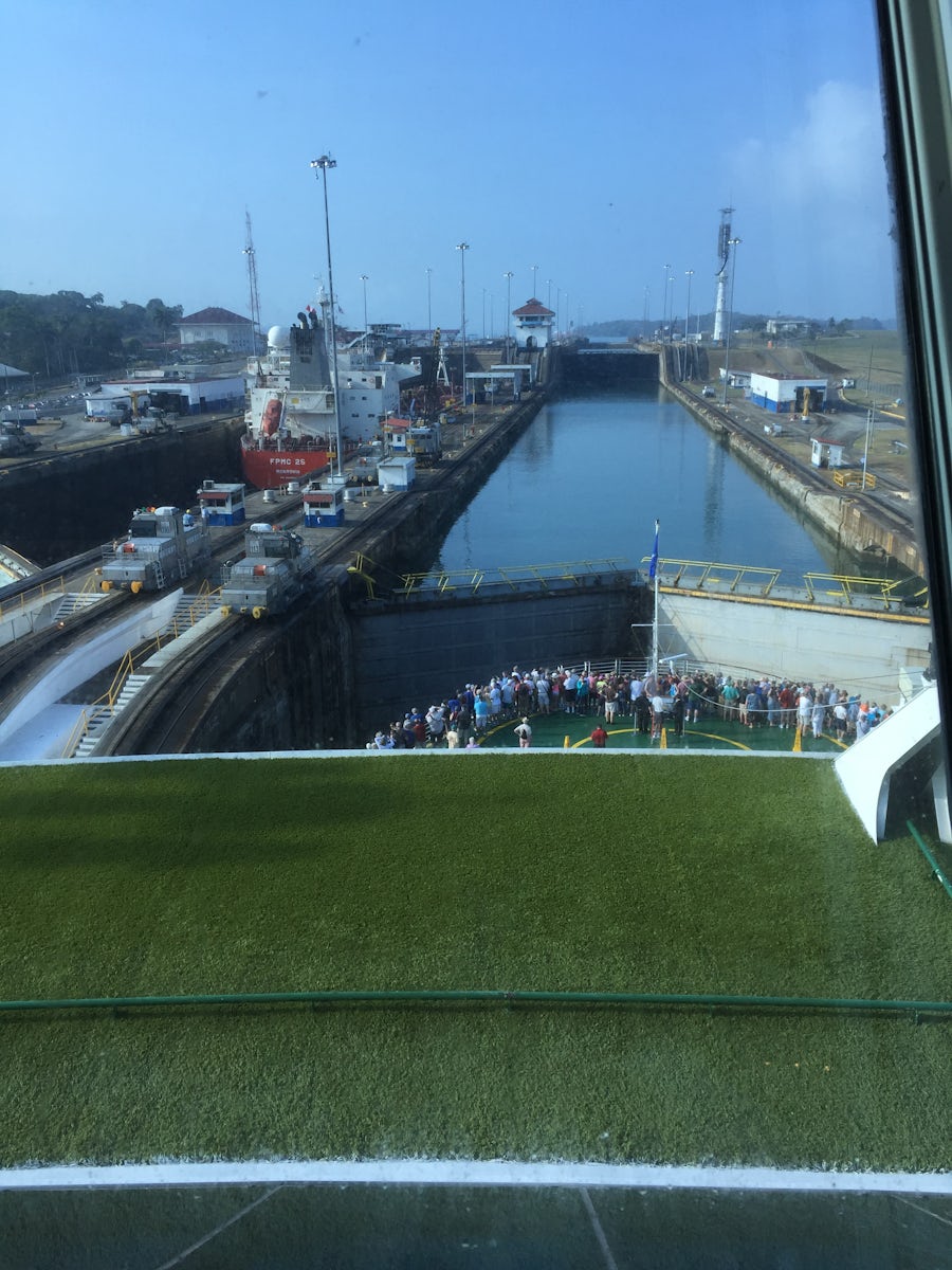 Starting through the Panama Canal