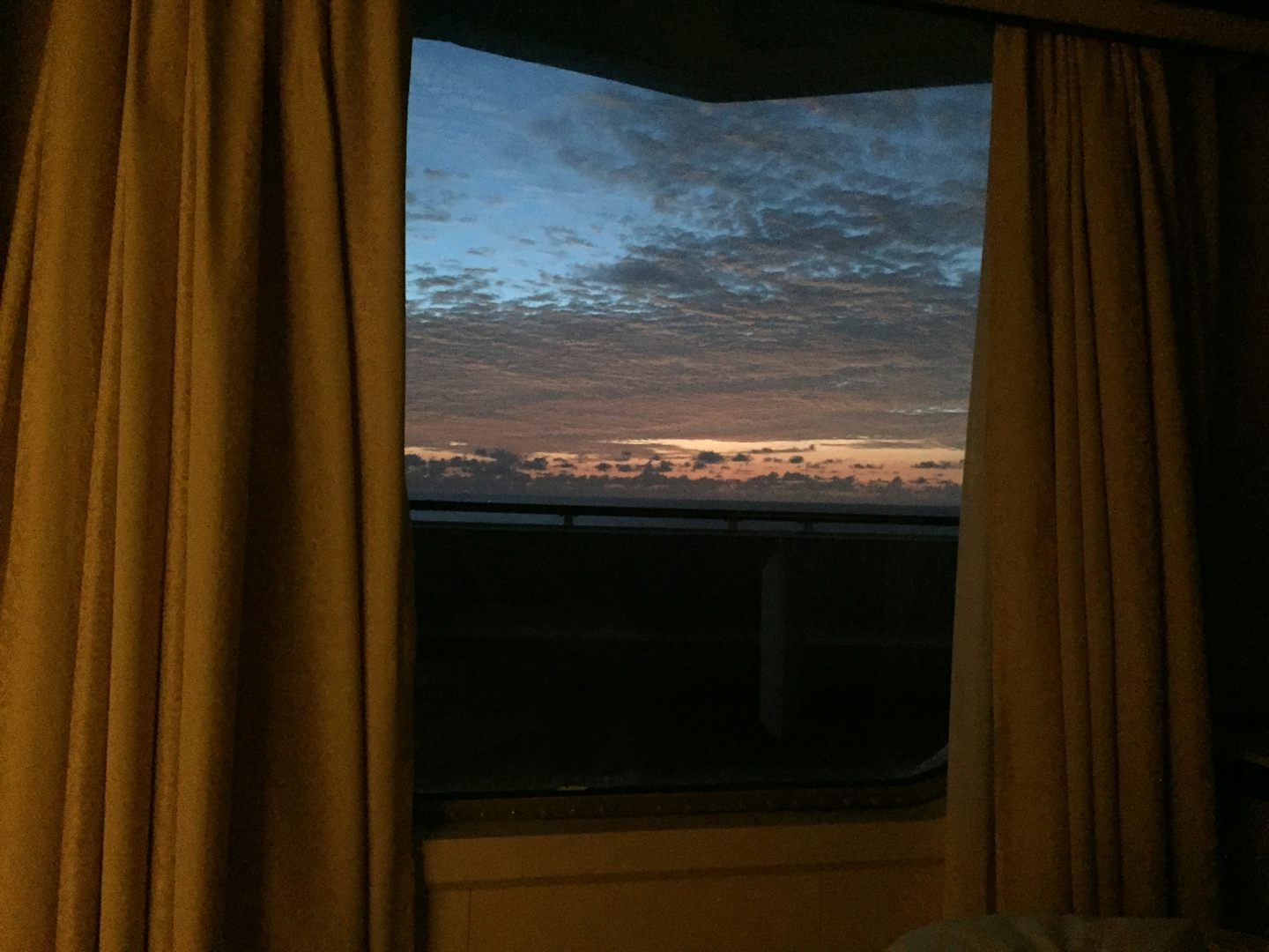 Sunrise from bed.