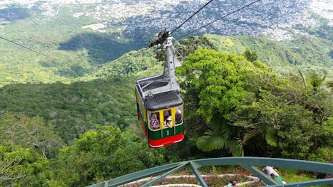 Cable car to top of mountain.