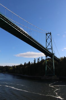 Lions Gate Bridge Vancouver BC view from our deck