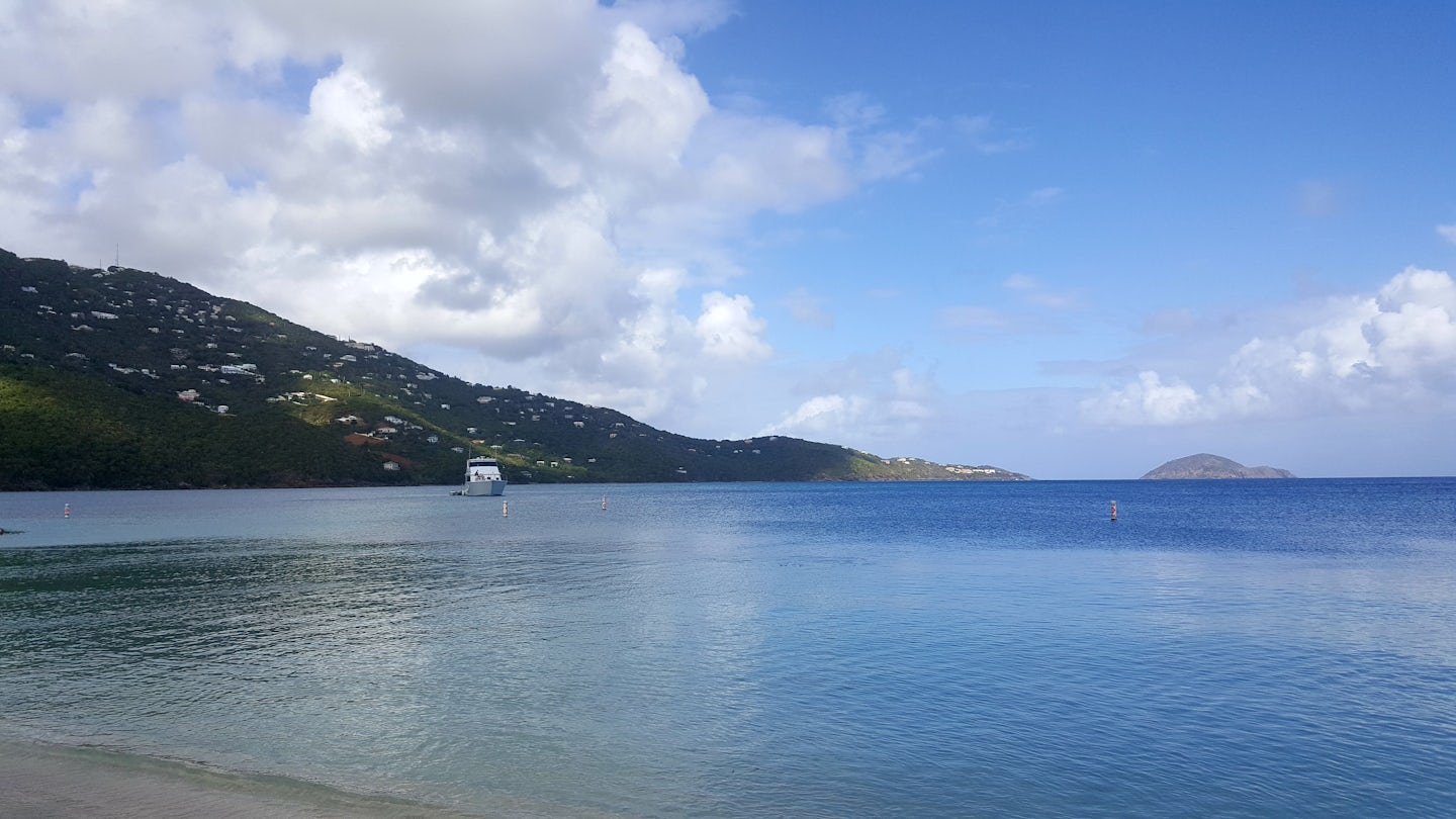 Magens Bay in St. Thomas from the beach.