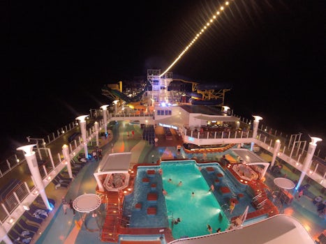The ship at night was beautiful!