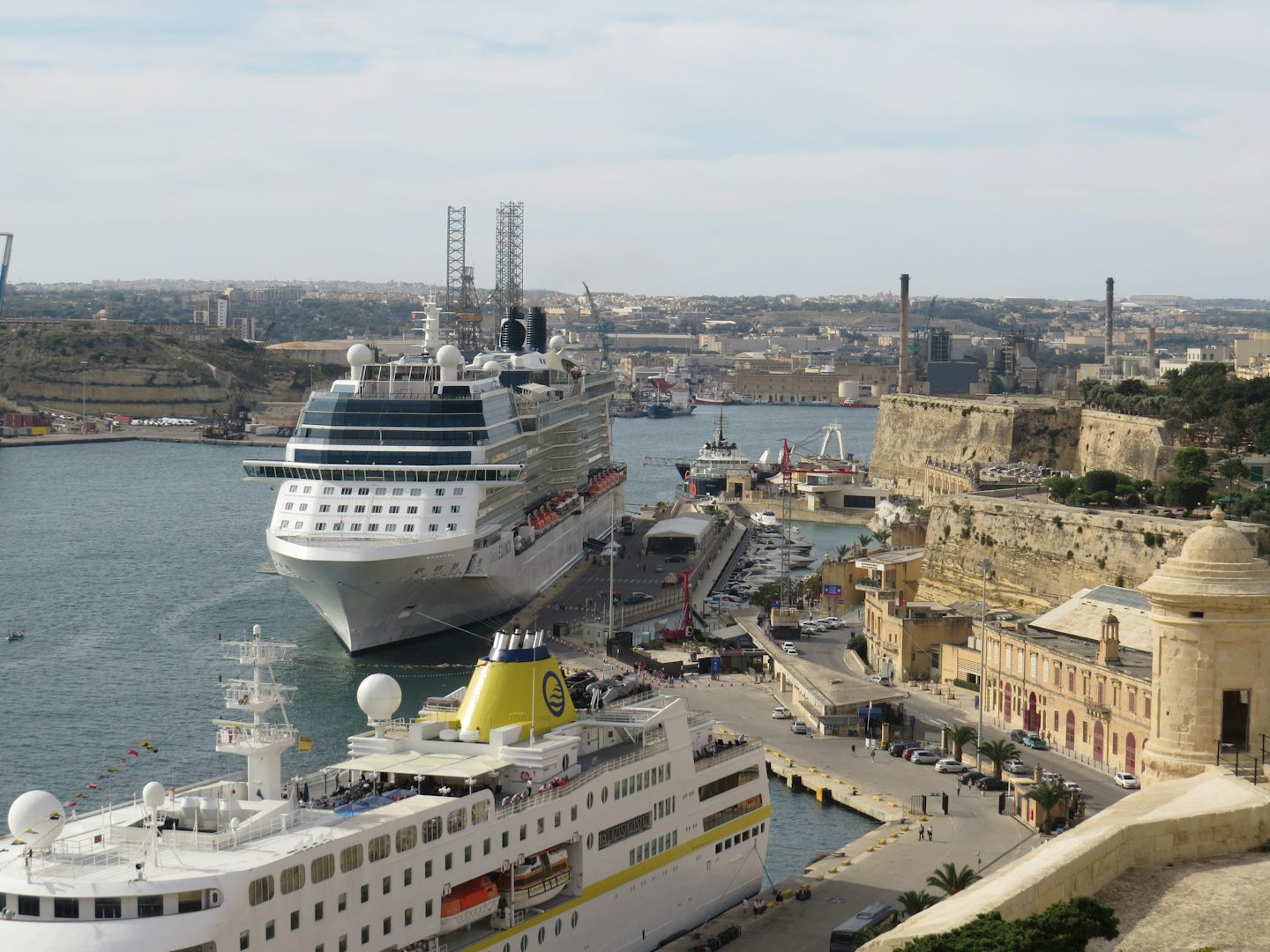 Ship docked in Malta