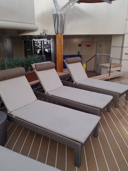 New deck chairs in the Solarium...comfy!!