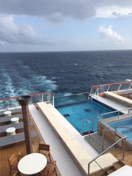 Day at sea, infinity pool.  The ship is designed so well, it never felt crowded