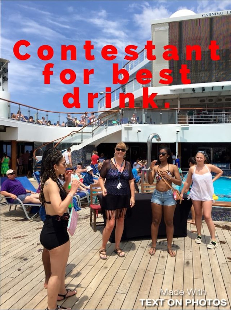 I tried out for a contest creating a new drink to be served on the ship for the cruise