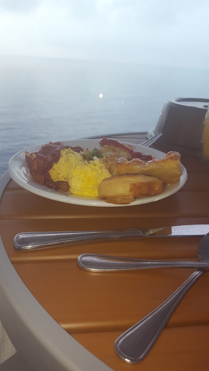 Room Service breakfast on balcony