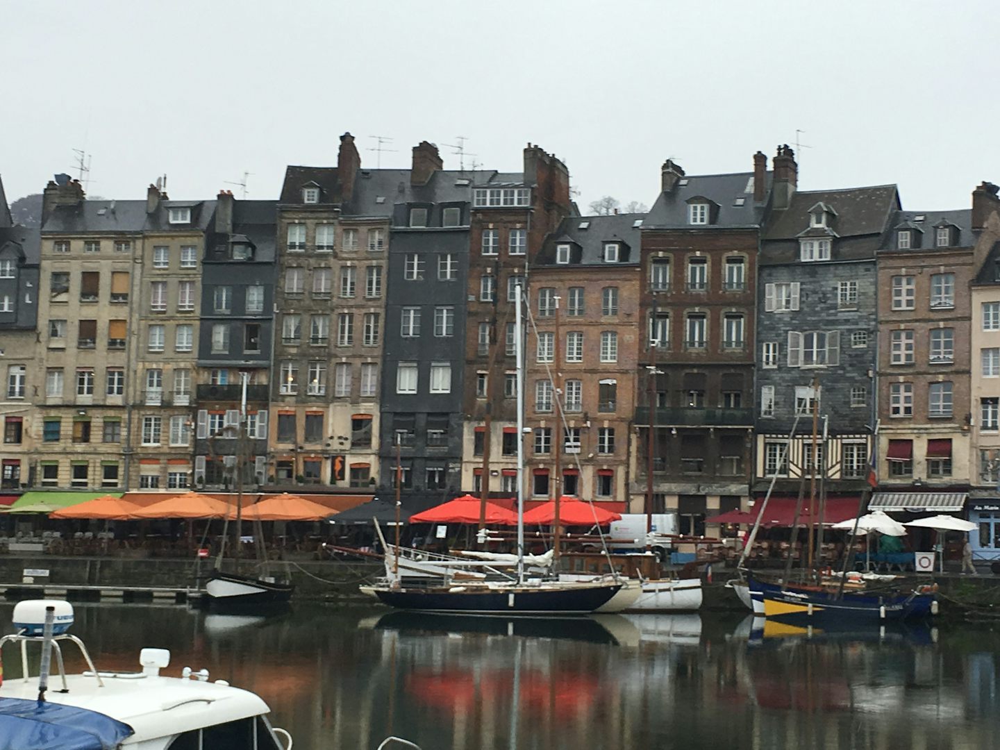 The view as we lunched in beautiful Honfleur