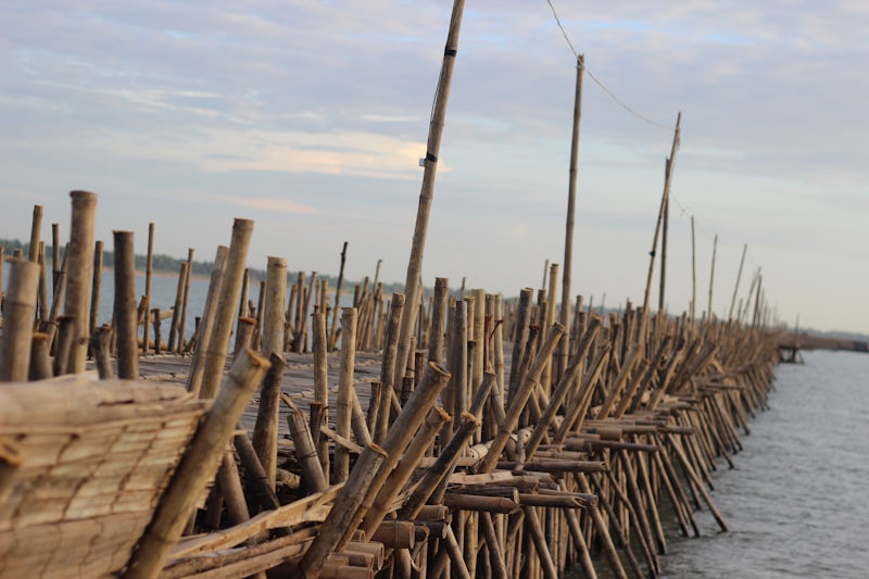 The famous Bamboo Bridge in Kampong Cham