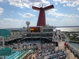 Carnival Victory from the sky deck