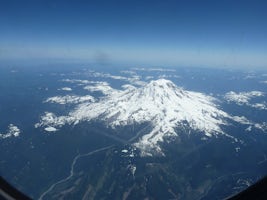 Beautiful sight flying into Seattle