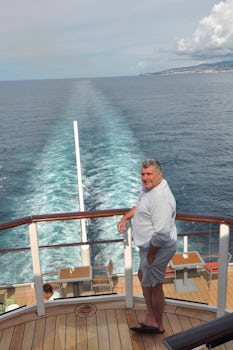 An unscheduled stop in the Azores made for a sail-away photo op.